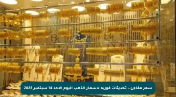 سعر مفاجئ.. تحديثات فورية لأسعار الذهب اليوم الأحد 14 سبتمبر 2025